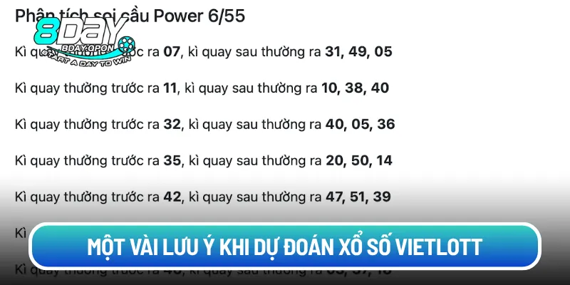 Một vài lưu ý khi dự đoán xổ số Vietlott